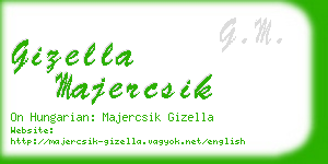 gizella majercsik business card